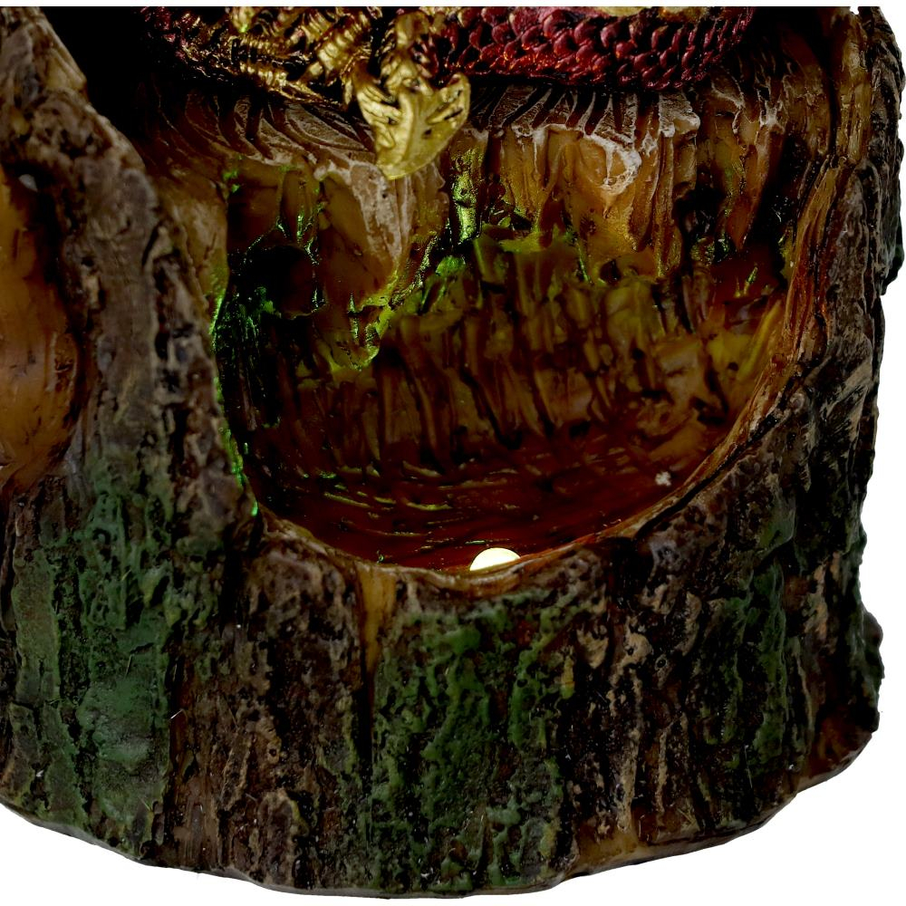 Figurină Arboreal Hatchling Red – Pui de Dragon Roșu în Trunchi de Copac Luminos, 10,8 cm [8]