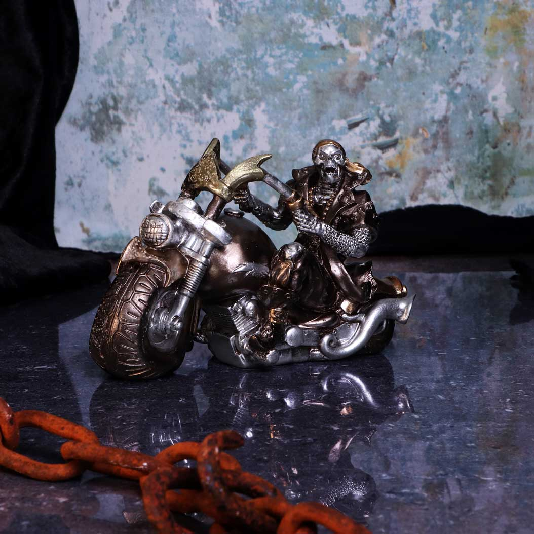 Figurina Bronze Full Throttle Motorbike 17 cm - Sculptura decorativa motocicleta [1]
