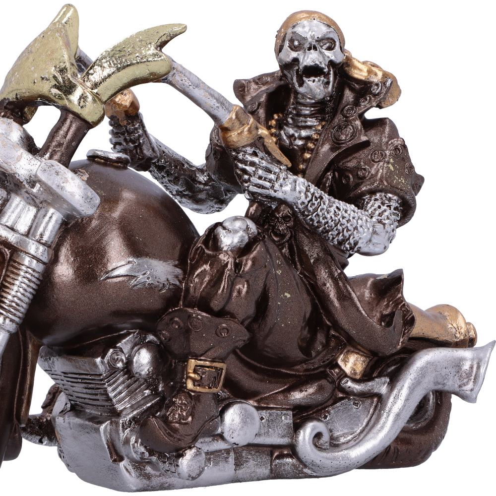 Figurina Bronze Full Throttle Motorbike 17 cm - Sculptura decorativa motocicleta [7]