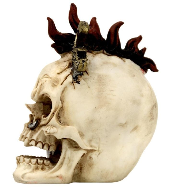 Figurină Craniu cu Sabie – Artă Detaliată pentru Decoruri Gotice [3]