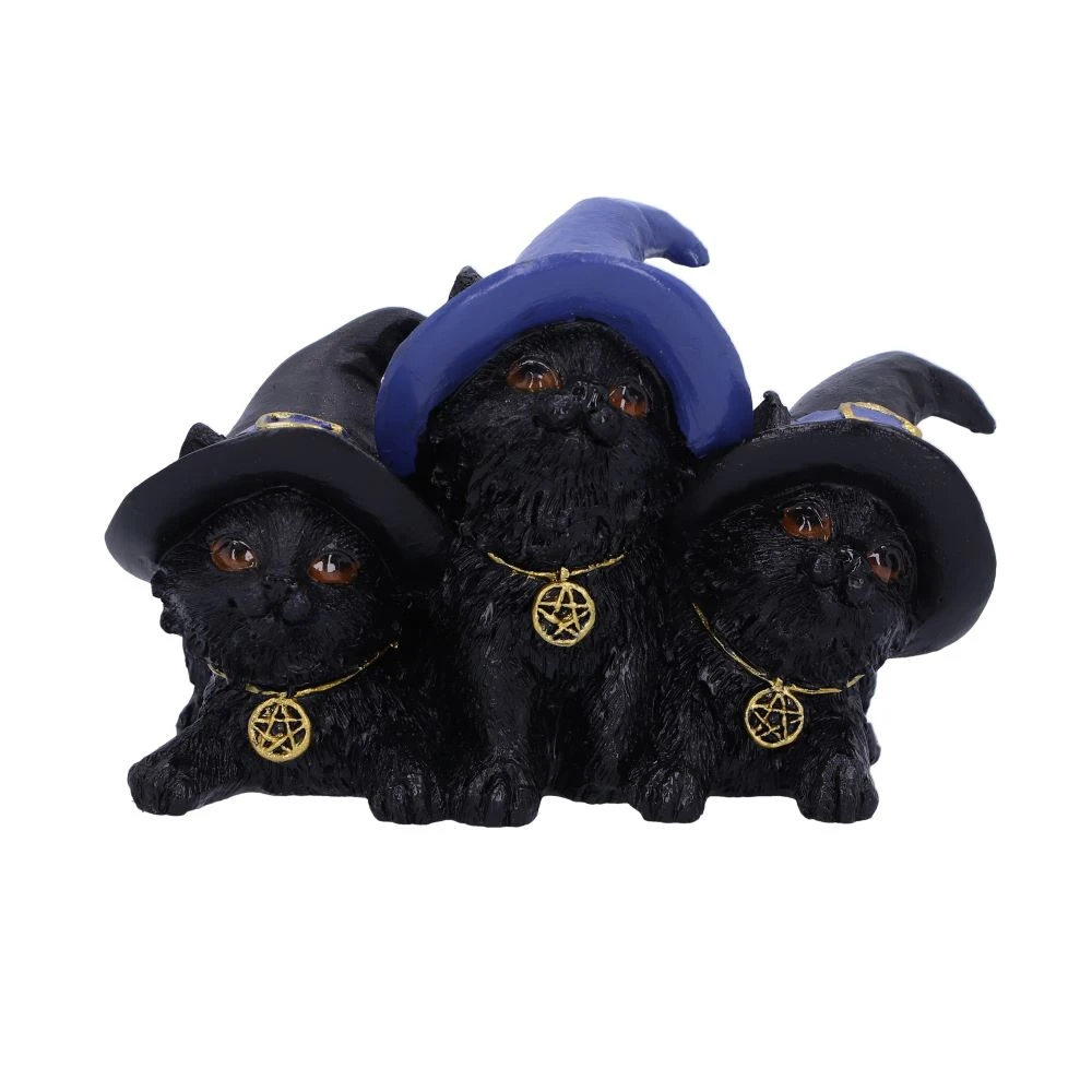 Figurina Familiar Felines – Pisici Negre cu Pălării de Vrăjitoare [2]