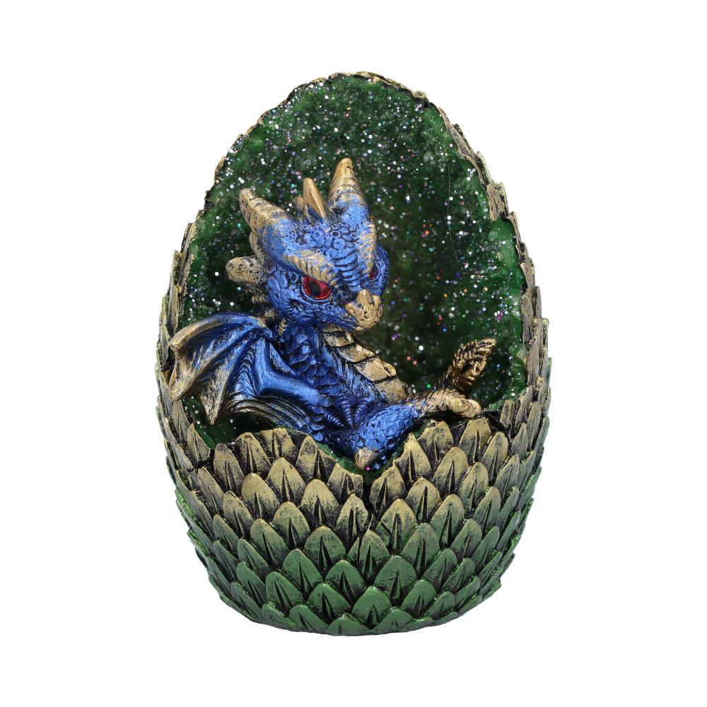 Figurină Geode Home (Blue) – Pui de Dragon în Ou Geodă, 10,7 cm [1]