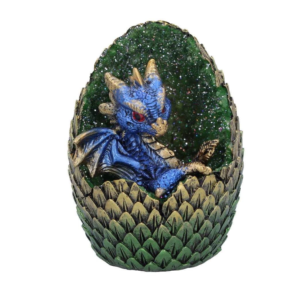 Figurină Geode Home (Blue) – Pui de Dragon în Ou Geodă, 10,7 cm [2]