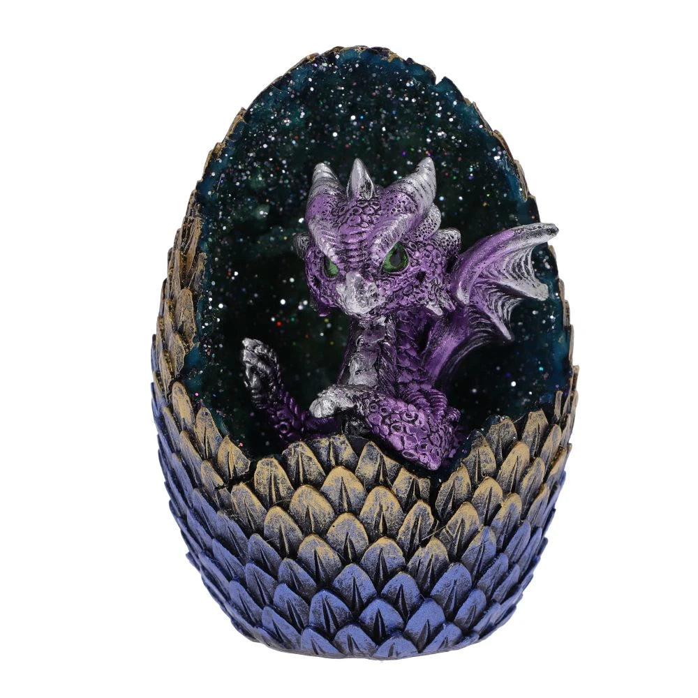Figurină Geode Home (Purple) – Pui de Dragon în Ou Geodă, 10,7 cm [2]