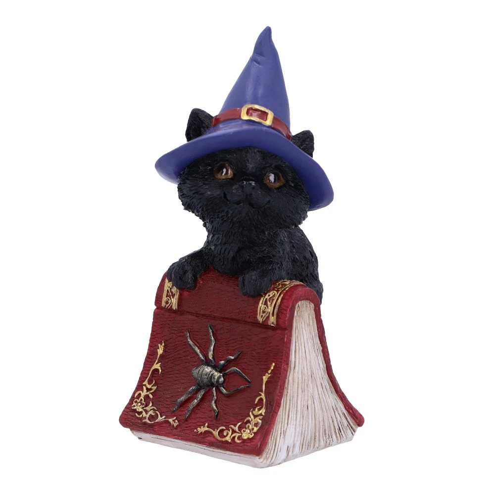 Figurină Hocus – Pisică Neagră Familiară și Carte de Vrăji, 12,7 cm [2]