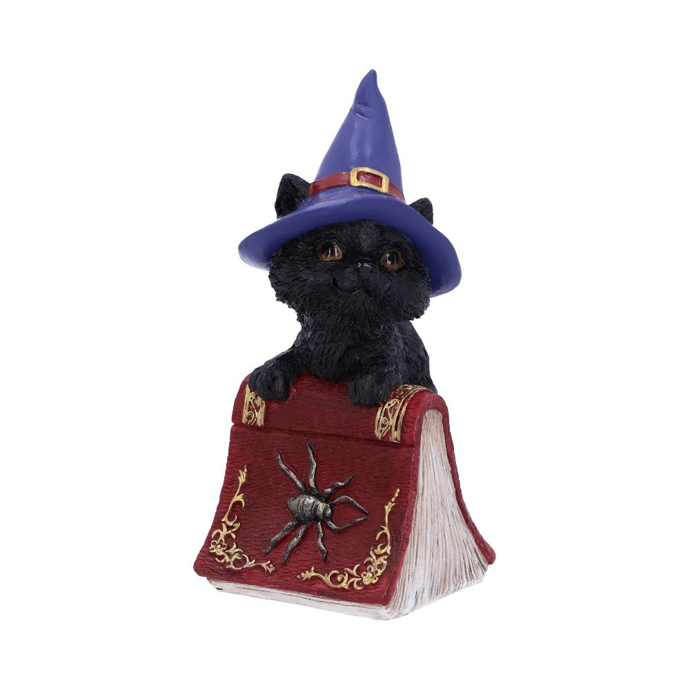 Figurină Hocus – Pisică Neagră Familiară și Carte de Vrăji, 12,7 cm [3]