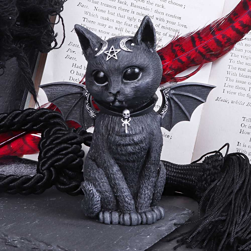 Figurină Malpuss – Pisică gotică cu aripi de liliac [1]