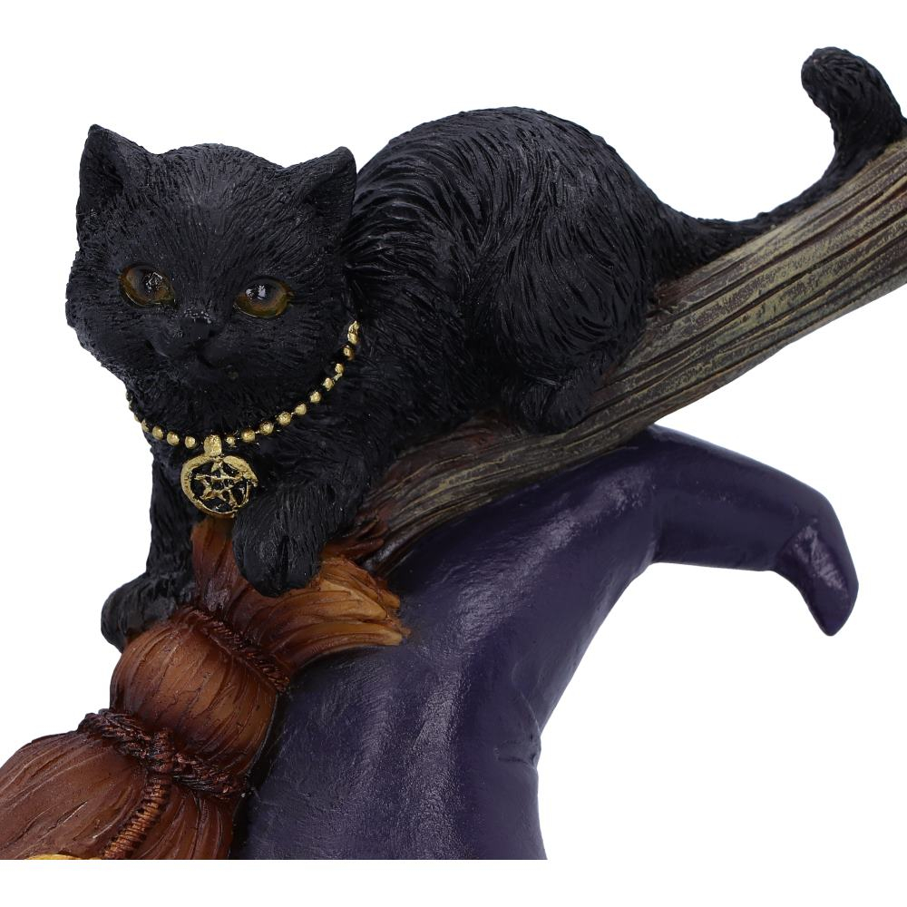 Figurină Pisică Neagră – Bewitched, Decor Gothic, Wicca, Rășină 13.3 cm [7]