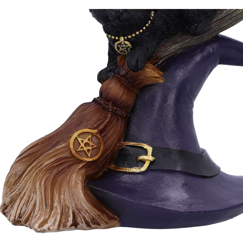 Figurină Pisică Neagră – Bewitched, Decor Gothic, Wicca, Rășină 13.3 cm [8]