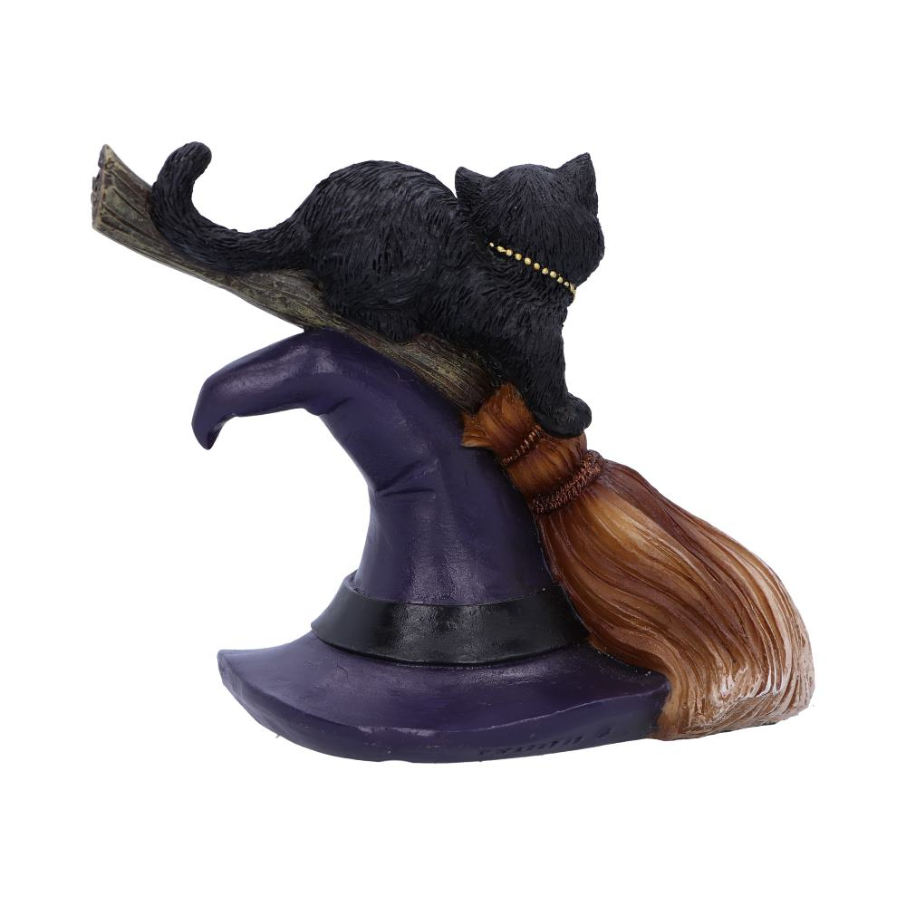 Figurină Pisică Neagră – Bewitched, Decor Gothic, Wicca, Rășină 13.3 cm [5]