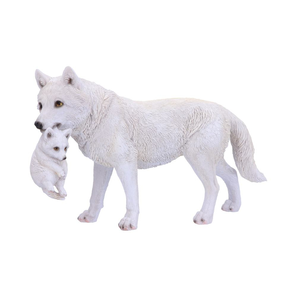 Figurină 'Winter Bond' – Lupoaică și Pui, 30 cm [3]