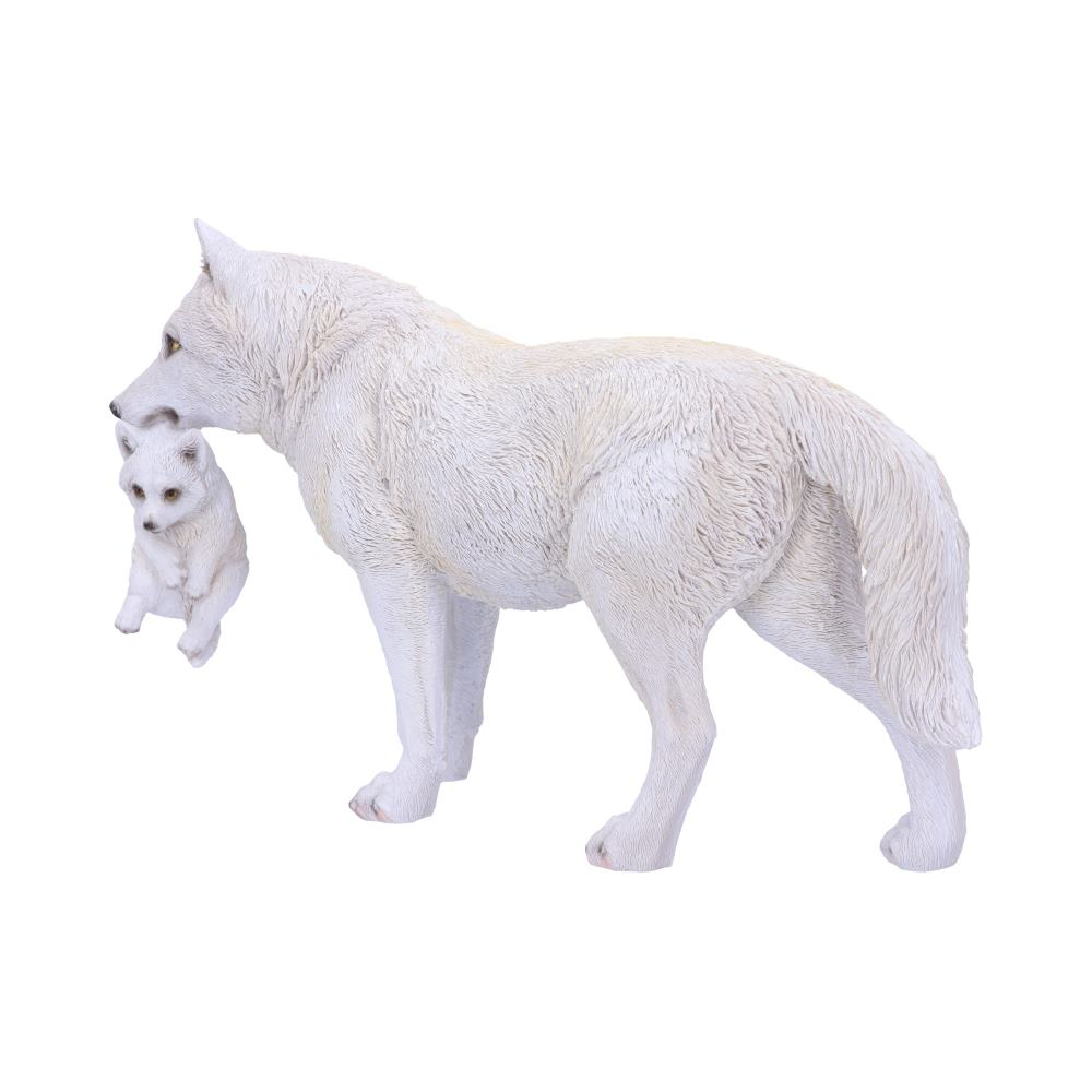 Figurină 'Winter Bond' – Lupoaică și Pui, 30 cm [4]