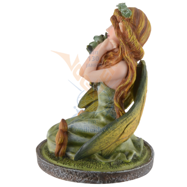 Figurină zână Verda cu coroană verde de flori [8]
