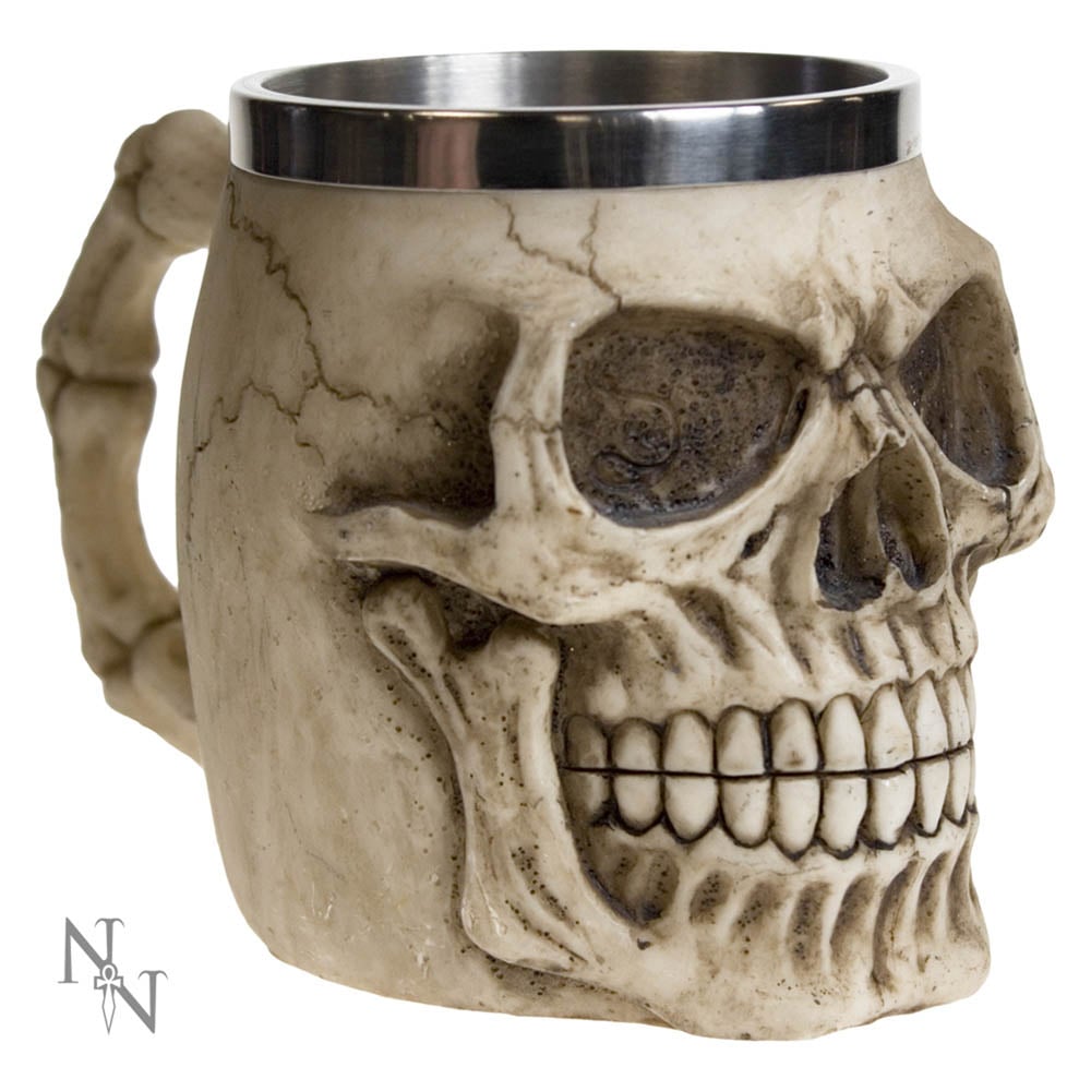 Halba Grinning Skull – Pahar gotic cu insert din otel inoxidabil [9]