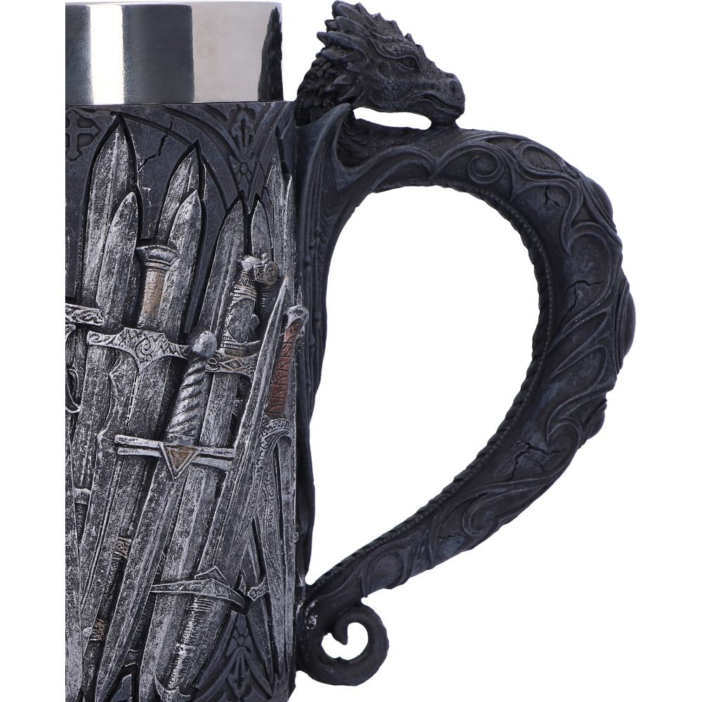 Halba Medievala Sword Tankard cu Maner Dragon [8]