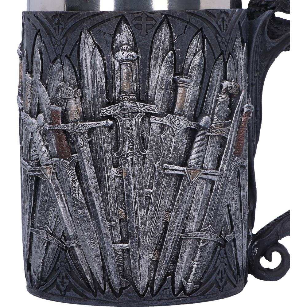 Halba Medievala Sword Tankard cu Maner Dragon [7]