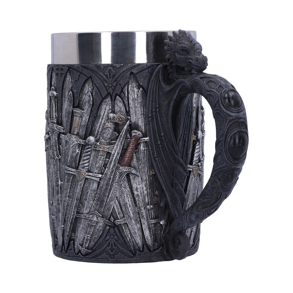 Halba Medievala Sword Tankard cu Maner Dragon [4]