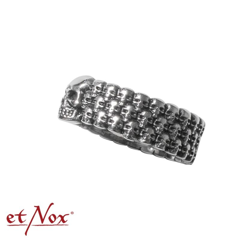 Inel  cu cranii din oțel inoxidabil – Bijuterie gotică unisex [2]