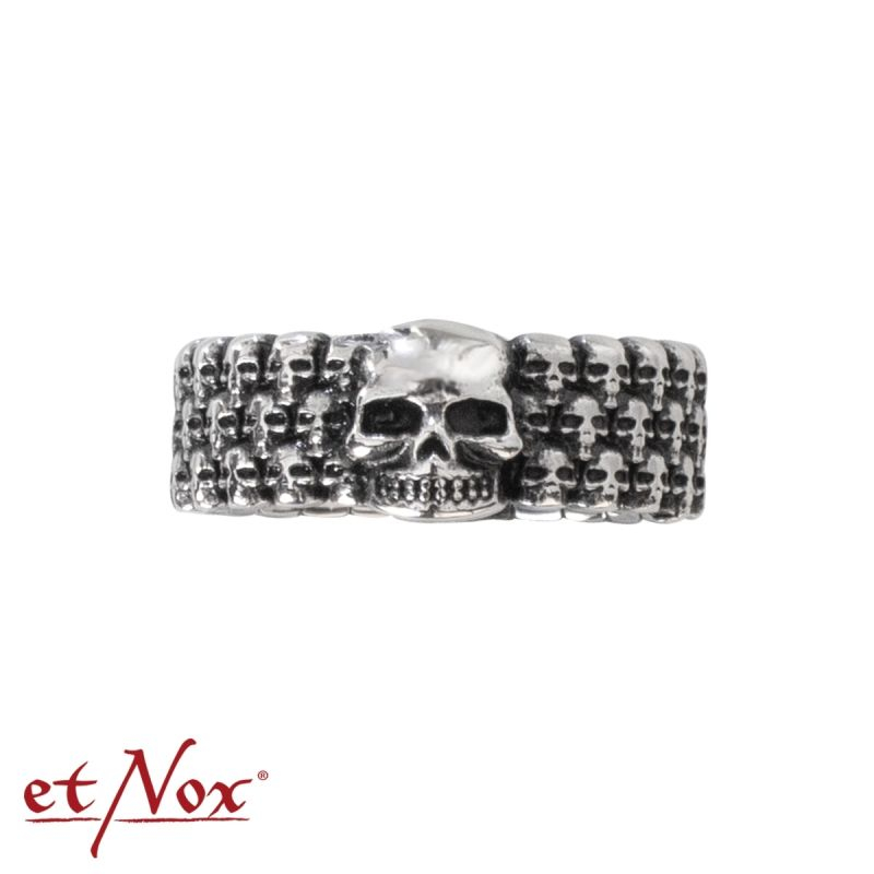 Inel  cu cranii din oțel inoxidabil – Bijuterie gotică unisex [3]