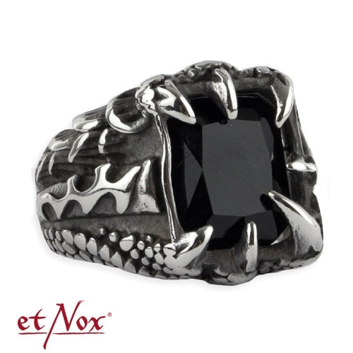 Inel EtNox "Crystal Claw" din oțel inoxidabil cu zirconiu [1]