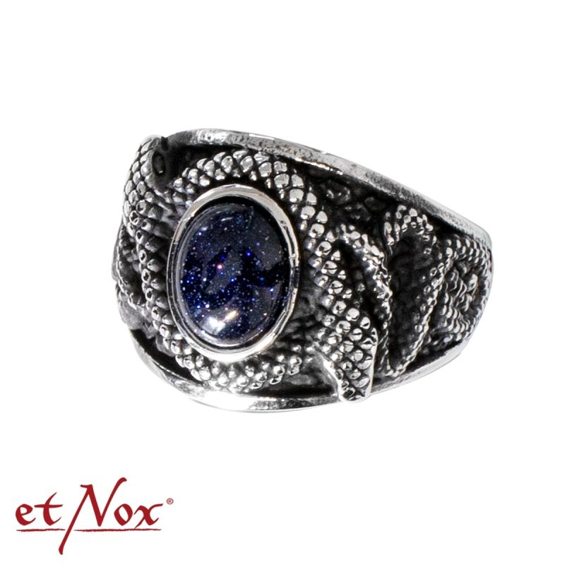 Inel etNox "Sparkling Snake" din oțel inoxidabil cu piatră [4]