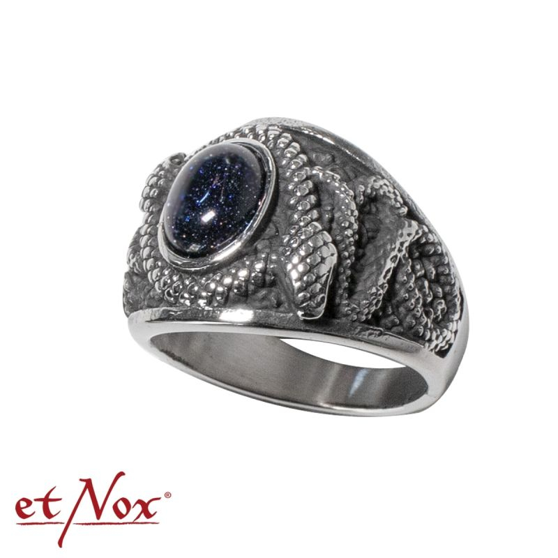 Inel etNox "Sparkling Snake" din oțel inoxidabil cu piatră [1]