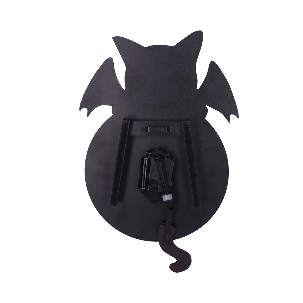 Malpuss Tickin' Clock – Ceas de Perete cu Pisica Gotica si Coada Pendul [5]
