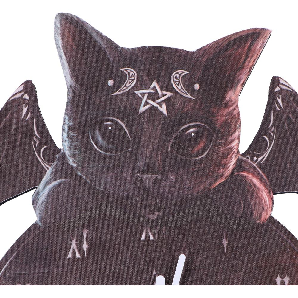 Malpuss Tickin' Clock – Ceas de Perete cu Pisica Gotica si Coada Pendul [7]