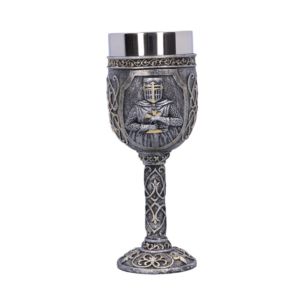 Pocal 'Armoured Medieval Knight Soldier' de 19 cm – Design cu cavaler medieval și detalii aurii [3]