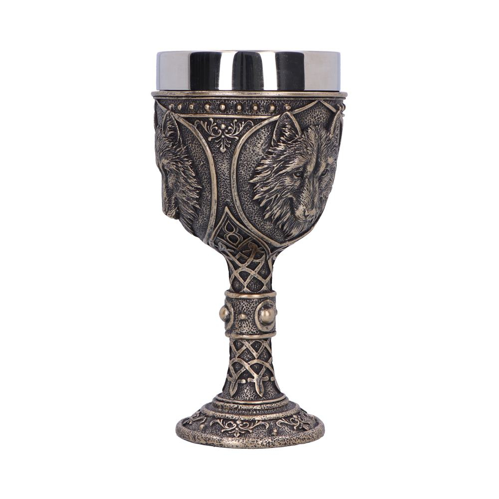 Pocal decorativ cu tematică lup medieval – Wild Thirst Chalice [6]