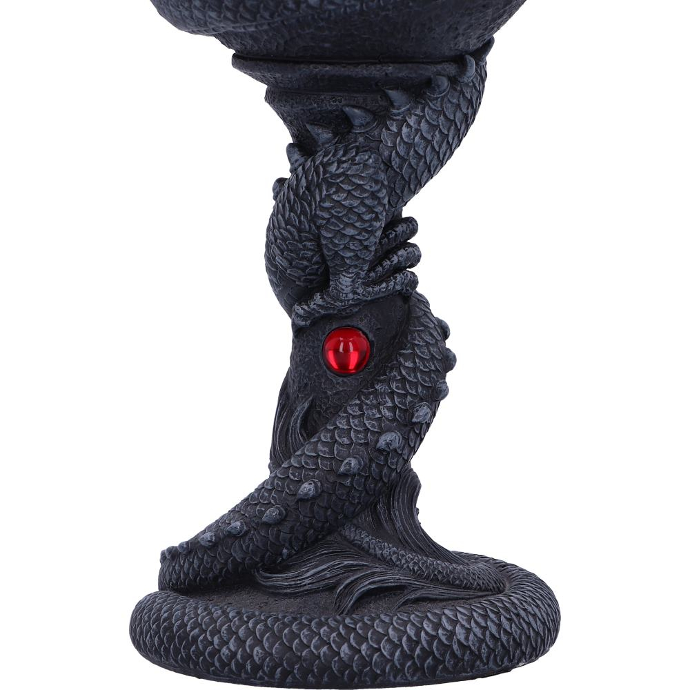 Pahar de vin cu dragon chinez negru încolacit [4]