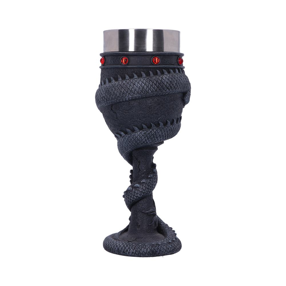 Pahar de vin cu dragon chinez negru încolacit [8]