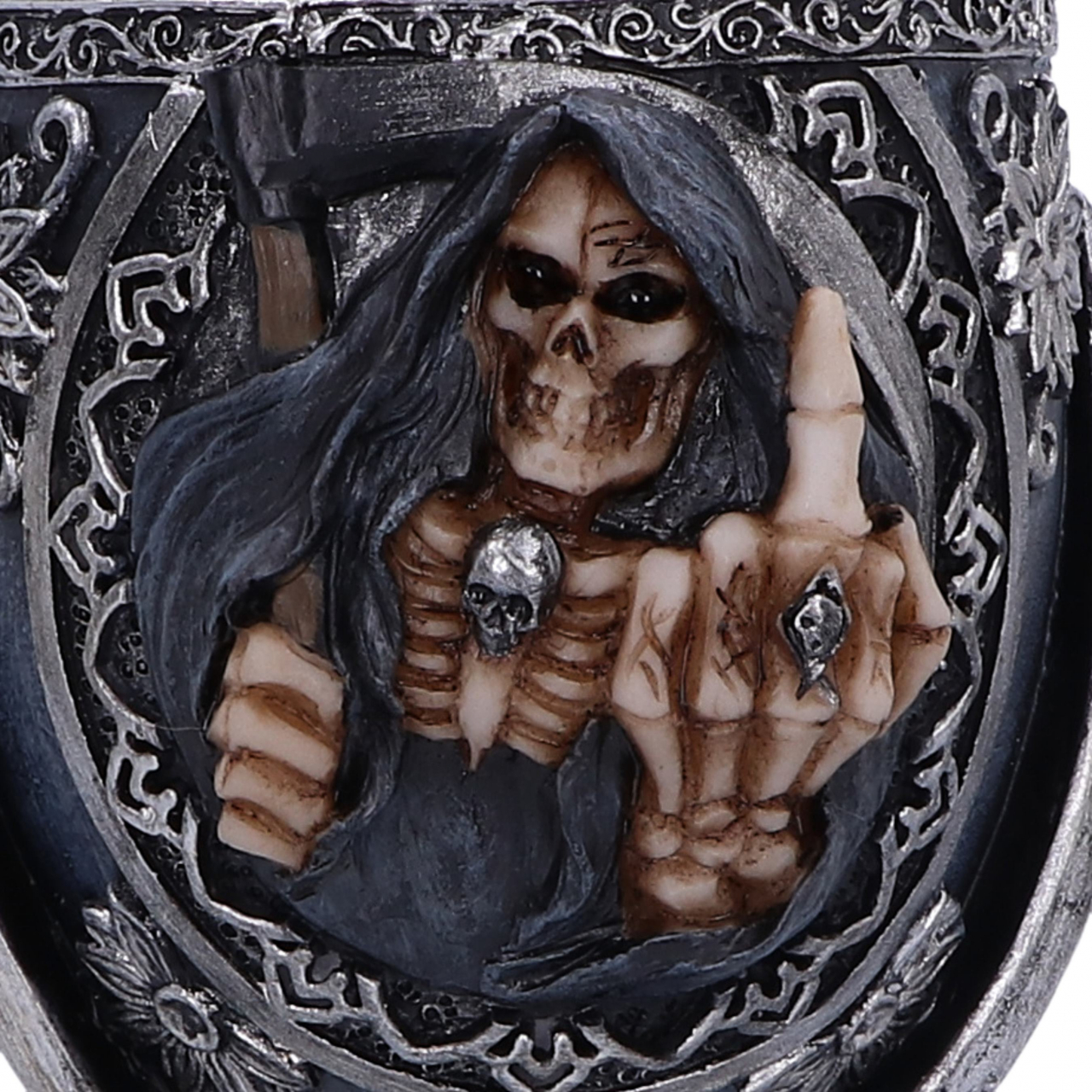 Pocal gotic Curse Goblet – Design schelet provocator, 20 cm [6]