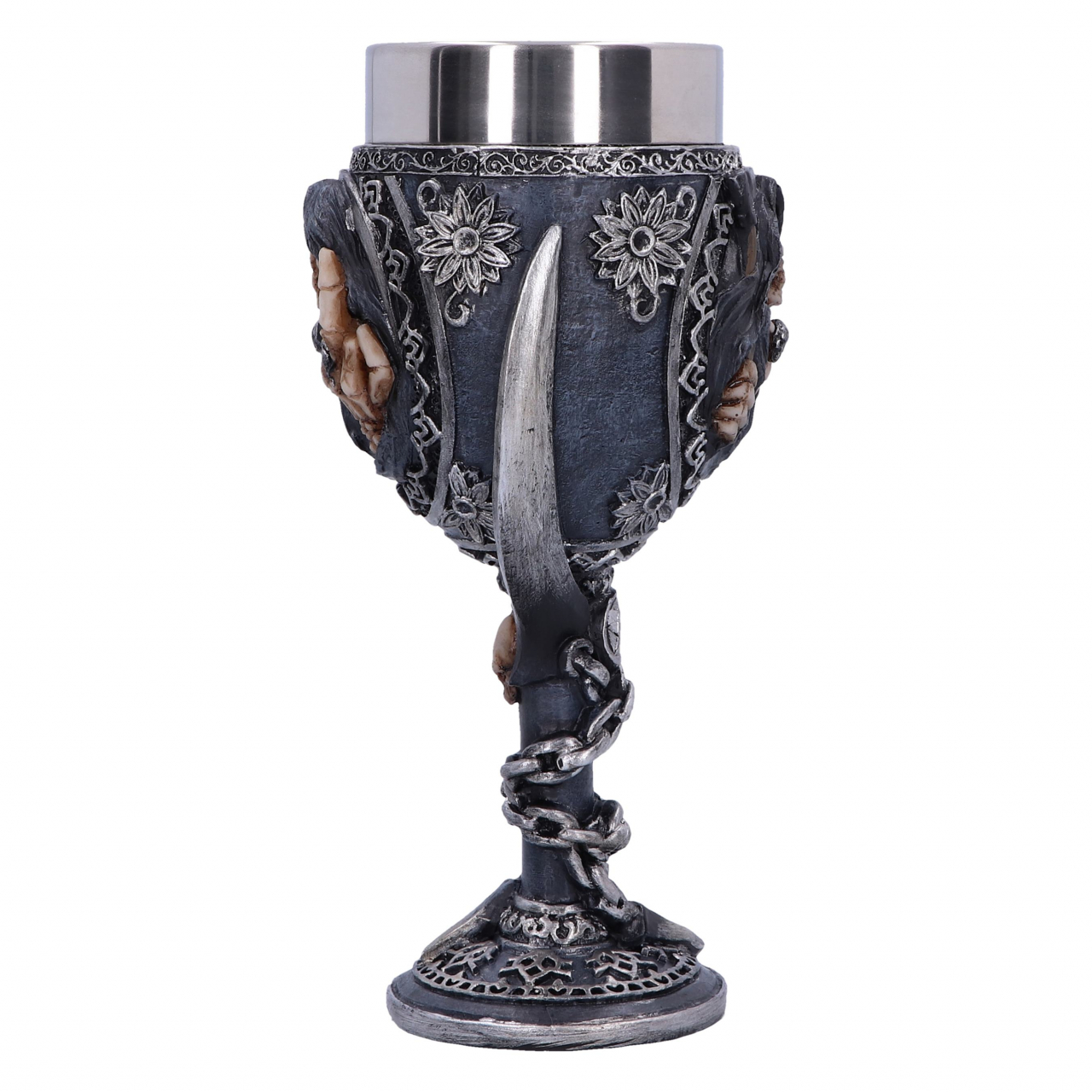Pocal gotic Curse Goblet – Design schelet provocator, 20 cm [3]