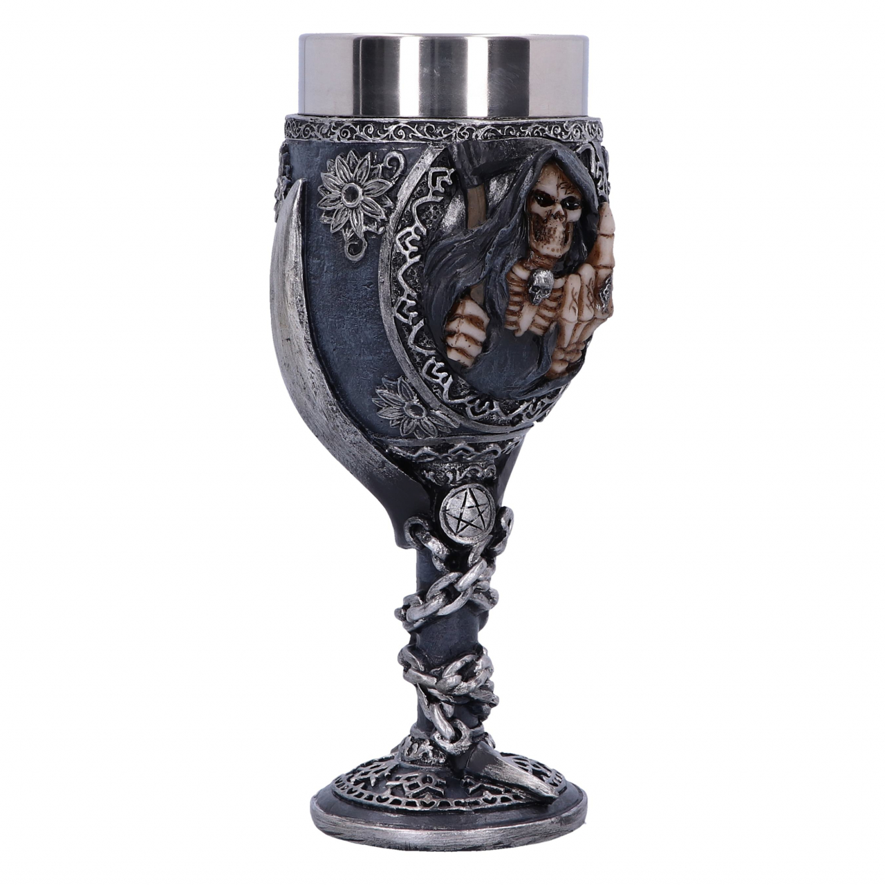 Pocal gotic Curse Goblet – Design schelet provocator, 20 cm [4]