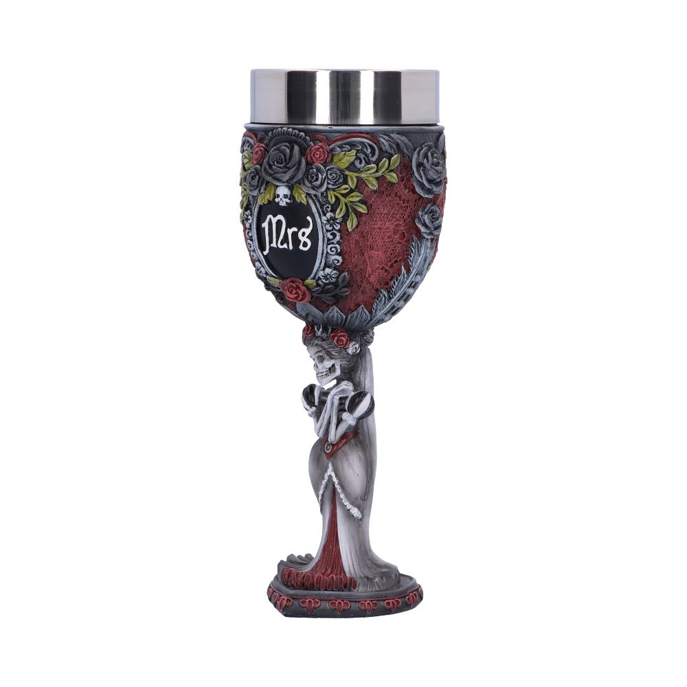 Pocal gotic Mrs Goblet – Design schelet feminin, 21 cm [4]