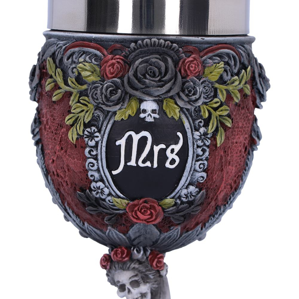Pocal gotic Mrs Goblet – Design schelet feminin, 21 cm [7]