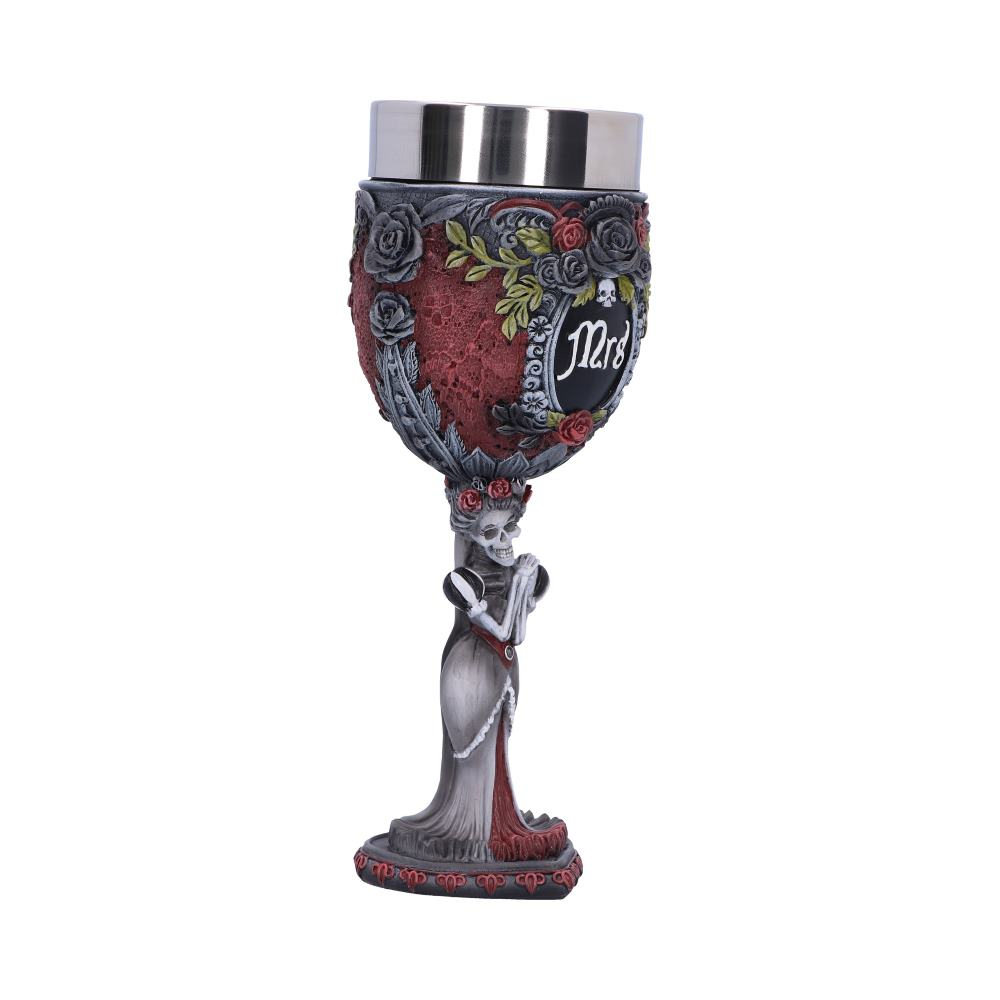 Pocal gotic Mrs Goblet – Design schelet feminin, 21 cm [6]