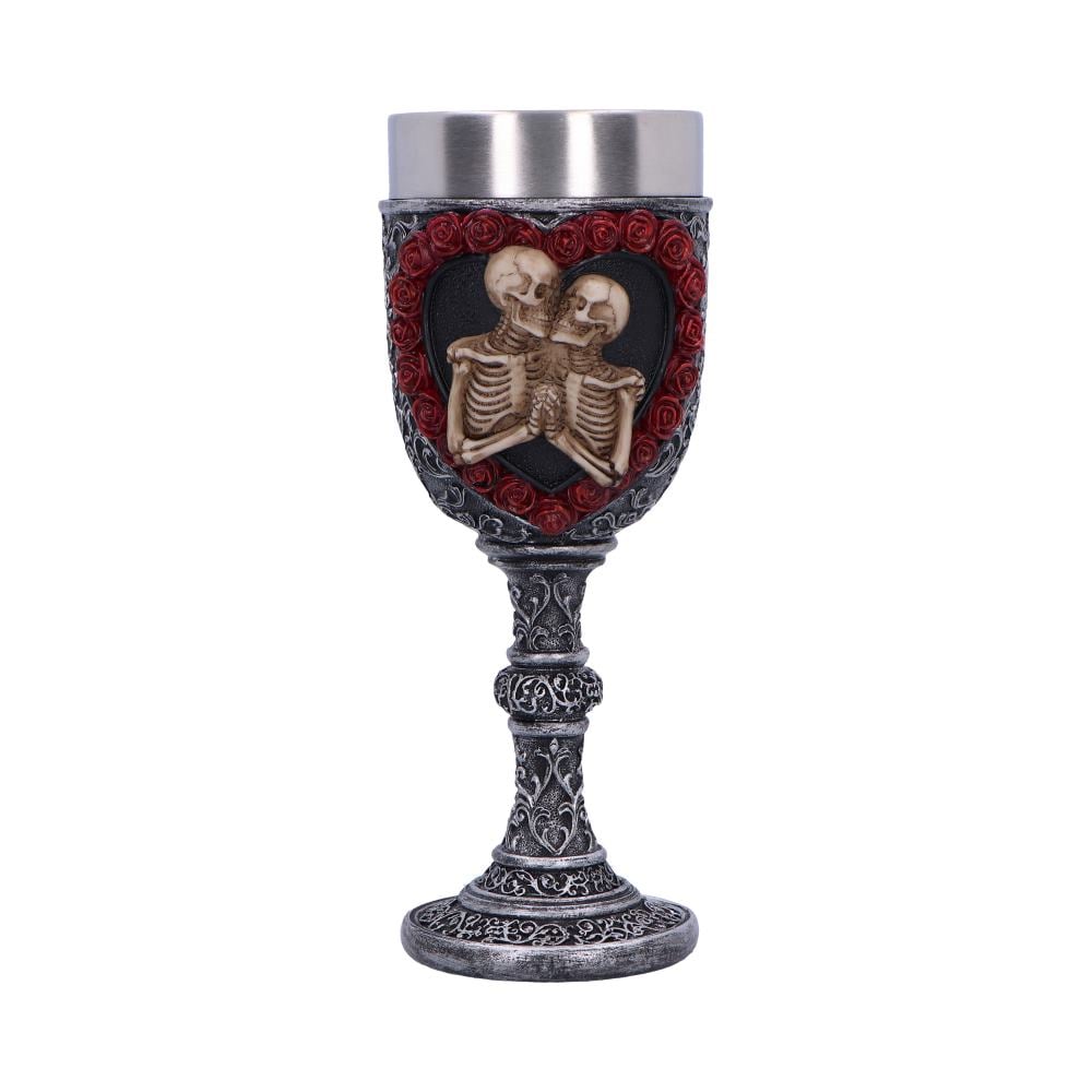 Pocal gotic 'To Have and To Hold' de 19,5 cm – Design cu îndrăgostiți scheletici [3]