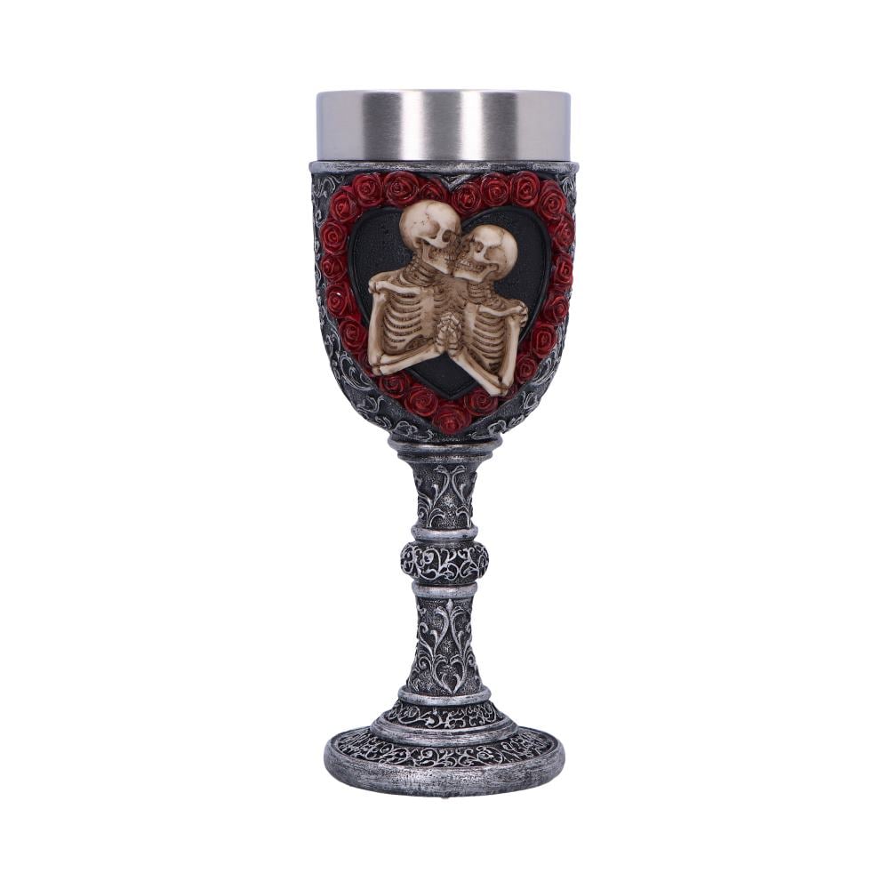 Pocal gotic 'To Have and To Hold' de 19,5 cm – Design cu îndrăgostiți scheletici [5]
