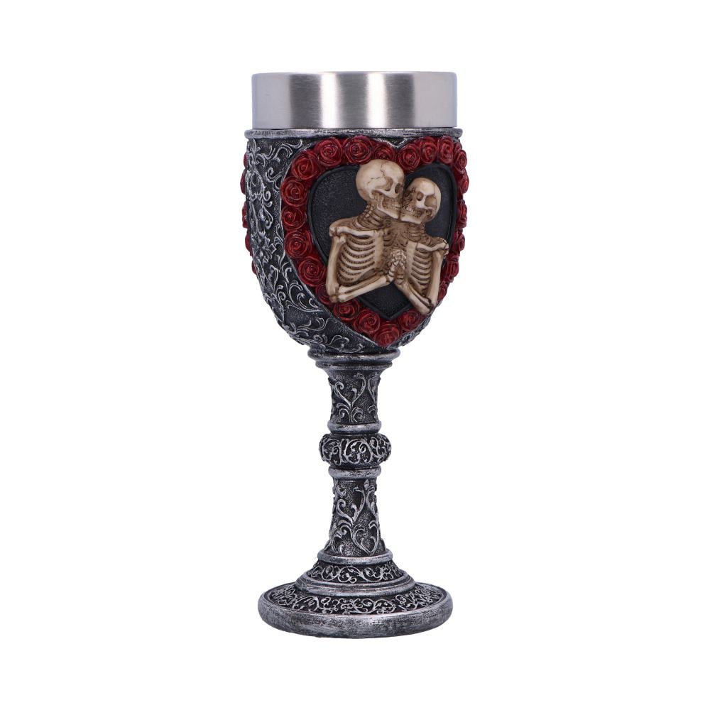 Pocal gotic 'To Have and To Hold' de 19,5 cm – Design cu îndrăgostiți scheletici [6]