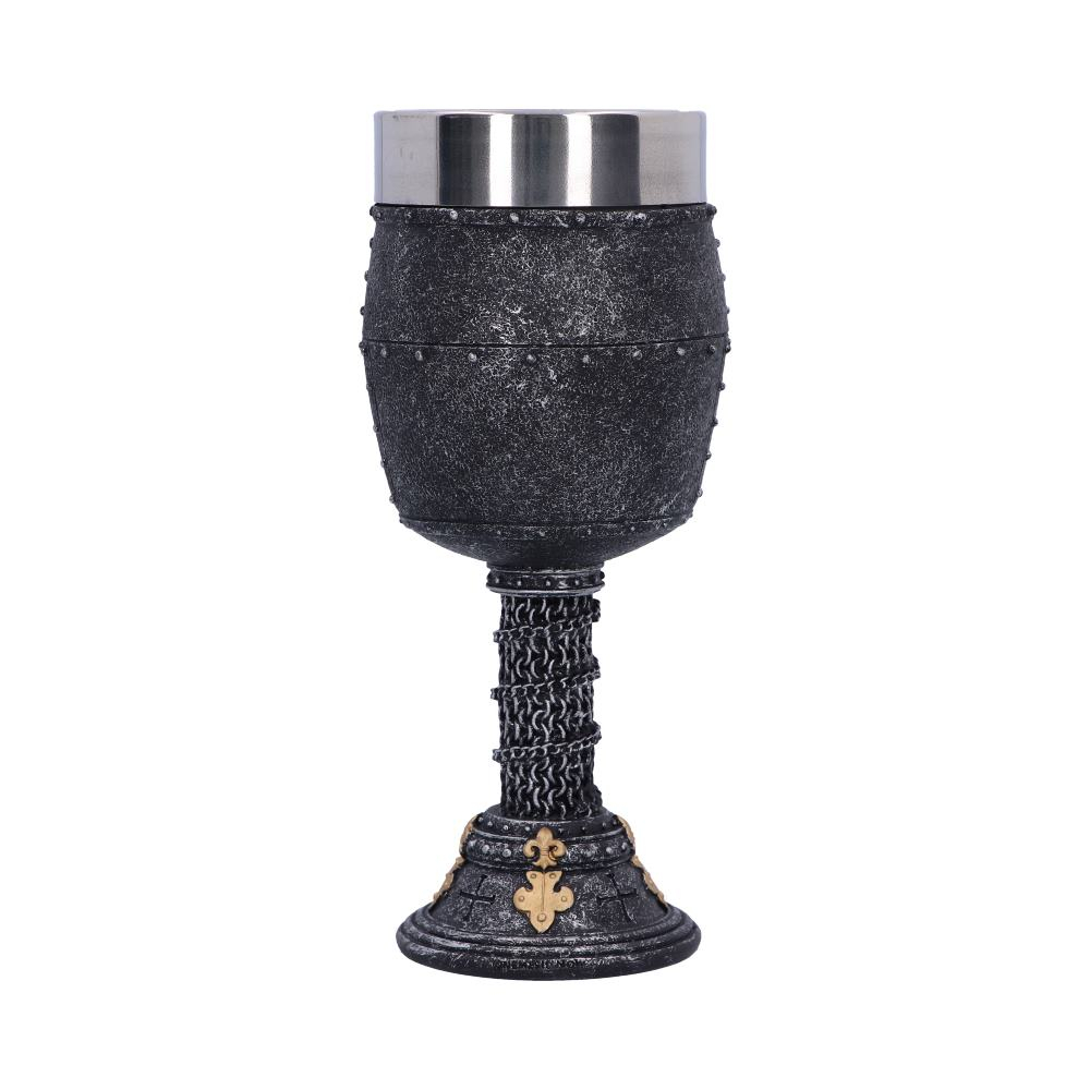 Pocal medieval Crusader Goblet – Design de cavaler cruciat, 18 cm [5]