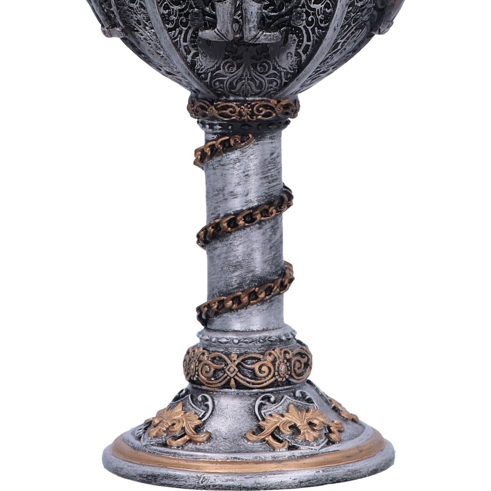 Pocal 'Medieval Knight' de 17,5 cm – Design cu cavaleri medievali și lanț decorativ [8]