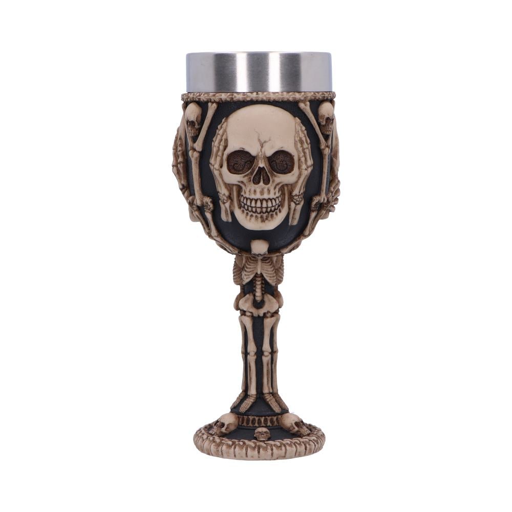 Pocal 'Three Wise Skeletons' de 20 cm – Design cu trei schelete înțelepte [4]