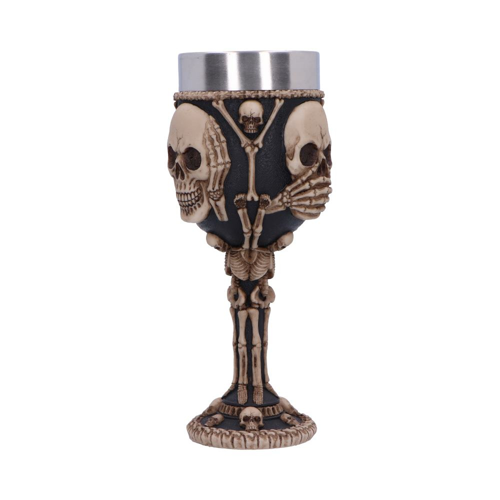 Pocal 'Three Wise Skeletons' de 20 cm – Design cu trei schelete înțelepte [5]
