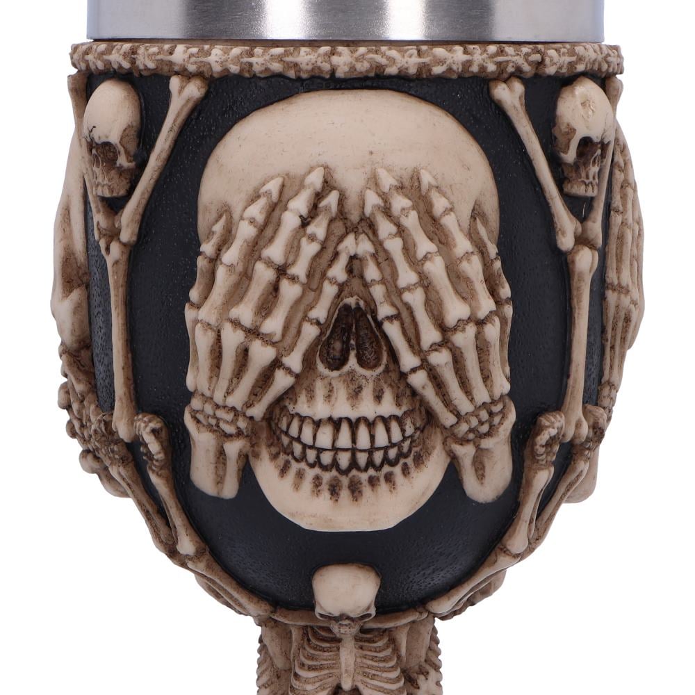 Pocal 'Three Wise Skeletons' de 20 cm – Design cu trei schelete înțelepte [7]