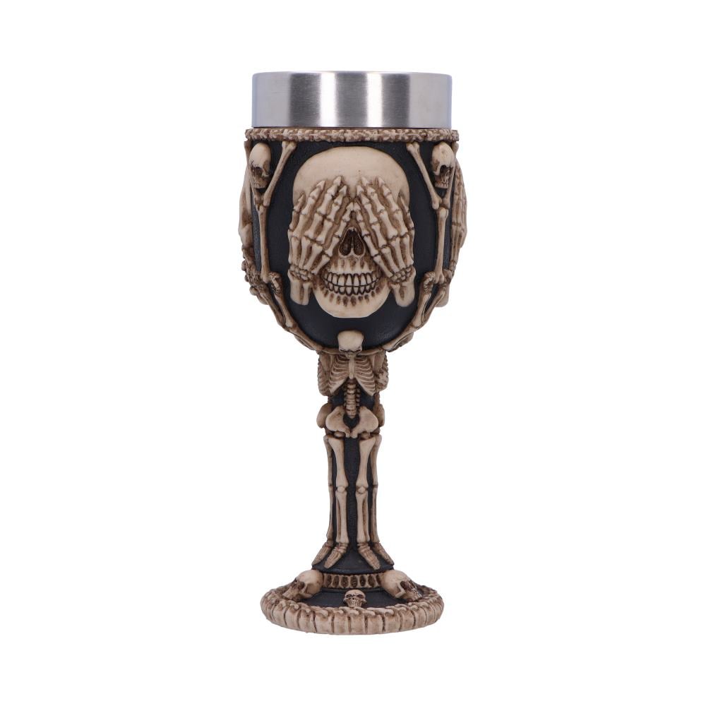 Pocal 'Three Wise Skeletons' de 20 cm – Design cu trei schelete înțelepte [3]