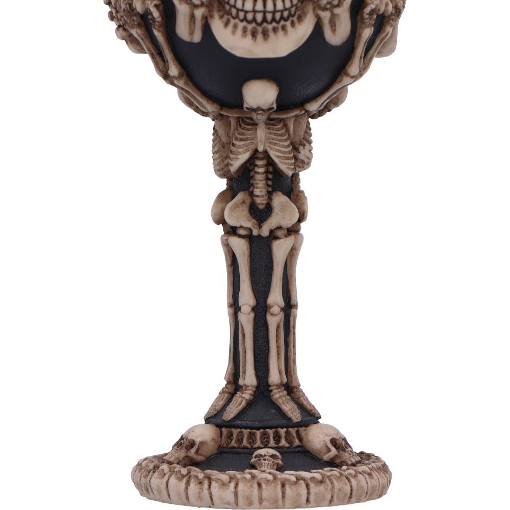 Pocal 'Three Wise Skeletons' de 20 cm – Design cu trei schelete înțelepte [8]