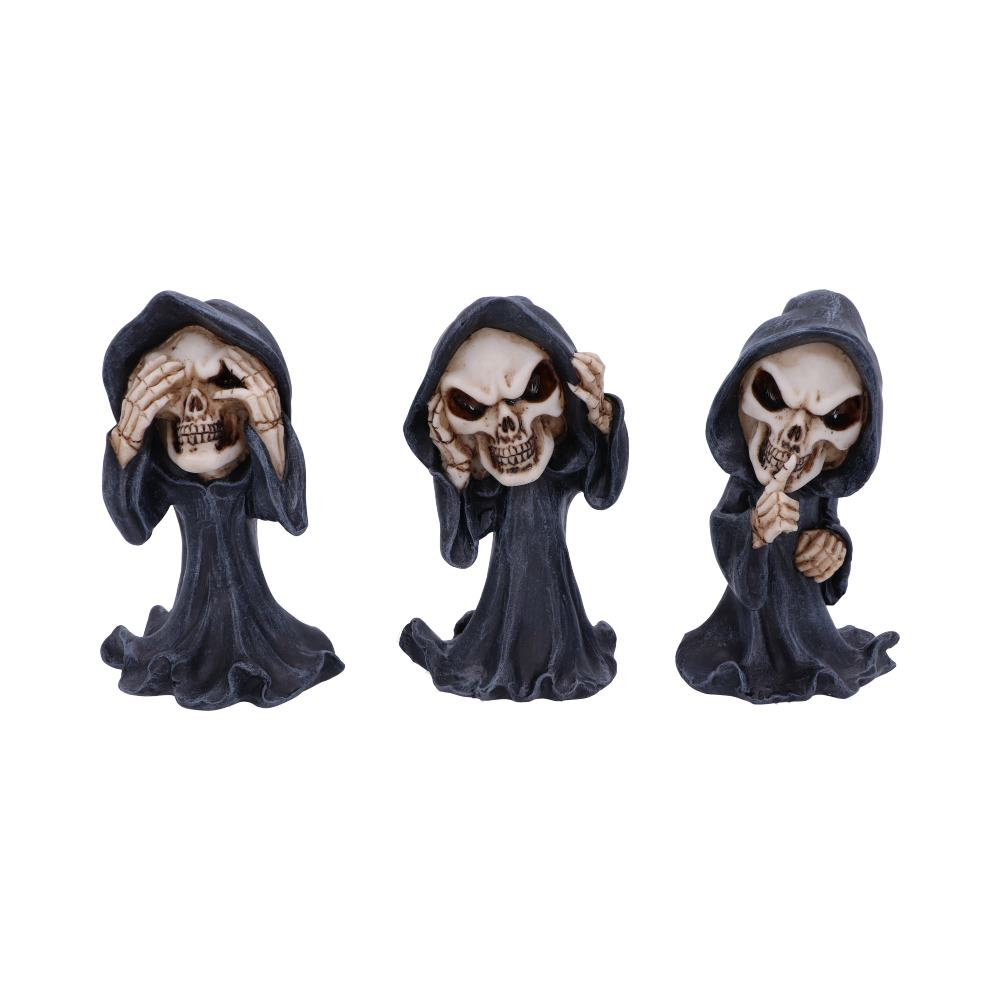 Set figurine Three Wise Reapers – Nu vezi, nu auzi, nu vorbești răul, 11 cm [3]