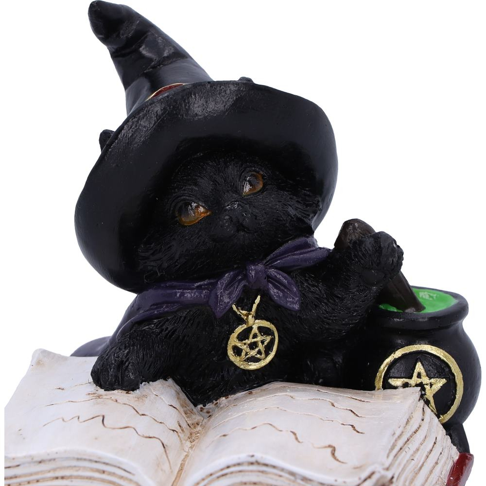 Statueta Familiar's Brew 8,5 cm - Decoratiune gotica cu pisica neagra si ceaun mistic [7]